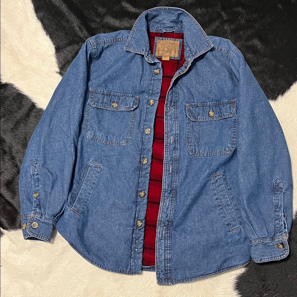 Vintage Outdoor Life Flannel Lined Denim Jacket